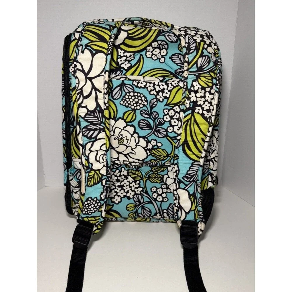Vera Bradley Island Blooms Laptop Computer Backpack Pockets & Compartments